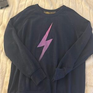 XL aviator nation sweatshirt with purple lightning bult